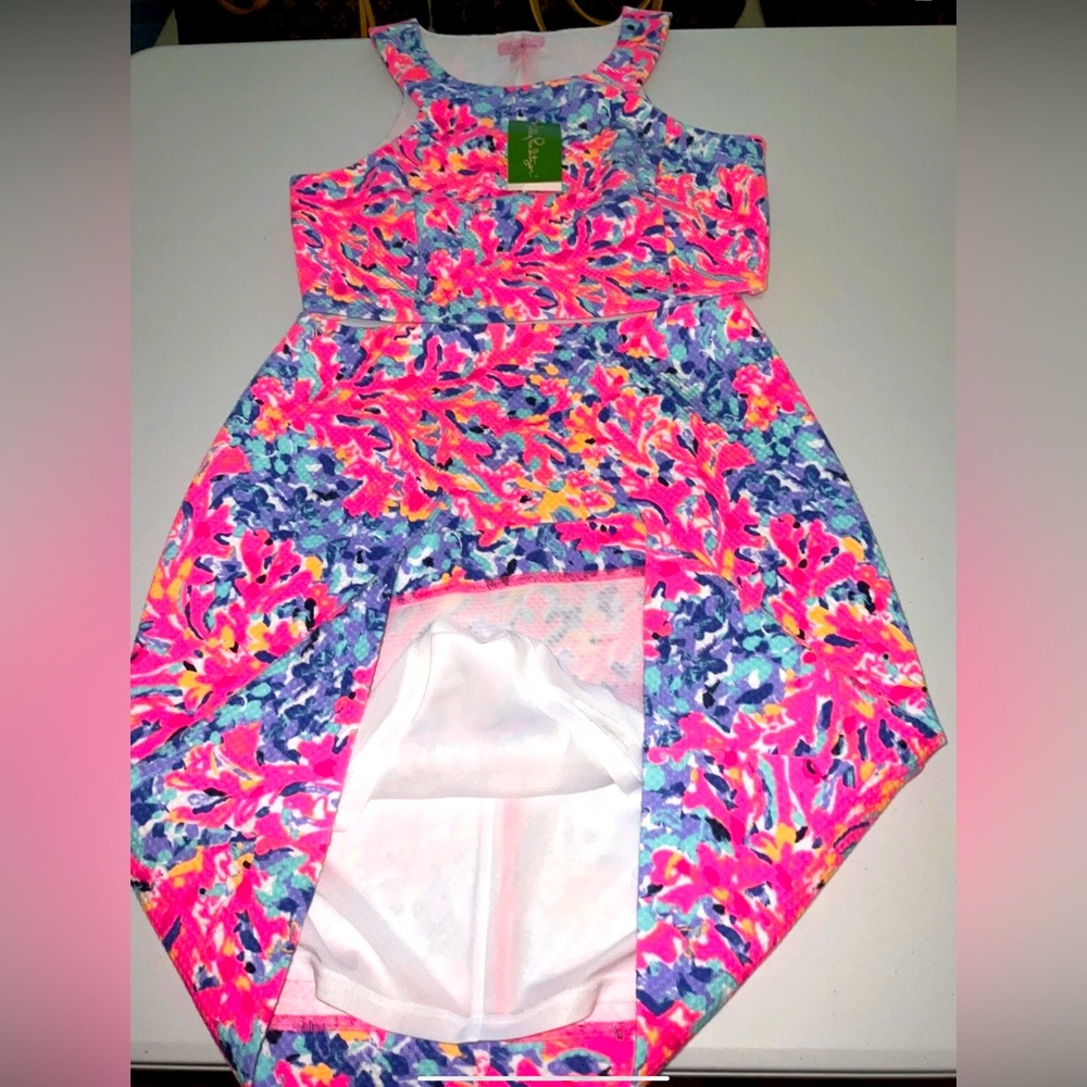 Lilly Pulitzer NWT Mallika Set 2 Piece Coco Coral Crab Size S GORGEOUS! - Picture 4 of 8